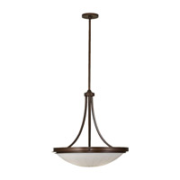 Feiss F2583/3HTBZ-F Perry 3 Light 23 inch Heritage Bronze Uplight Chandelier Ceiling Light in Fluorescent thumb