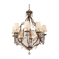 Feiss Marcella 8 Light Chandelier in British Bronze and Oxidized Bronze F2601/8BRB/OBZ thumb