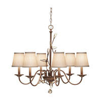 Feiss Priscilla 6 Light Chandelier in Arctic Silver F2693/6ARS thumb