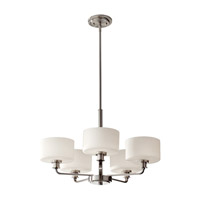 Feiss F2773/5BS Kincaid 5 Light 25 inch Brushed Steel Chandelier Ceiling Light thumb