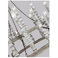 Feiss F3143/24DFB/DWH Norridge 24 Light 30 inch Distressed Fence Board and Distressed White Chandelier Ceiling Light FS-F314324DFBDWH-DET.jpg thumb