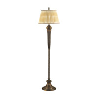 Feiss Telegraph Hill 1 Light Floor Lamp in Walnut and Firenze Gold FL6149WAL/FG thumb