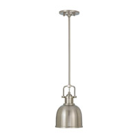 Feiss P1145BS-F Parker Place 1 Light 8 inch Brushed Steel Mini-Pendant Ceiling Light in Fluorescent thumb