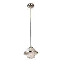 Feiss P1266PN Urban Renewal 1 Light 8 inch Polished Nickel Mini Pendant Ceiling Light in Clear Glass thumb