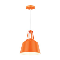Feiss P1305SHOG-F Freemont 1 Light 9 inch Hi Gloss Orange Mini-Pendant Ceiling Light in Fluorescent thumb