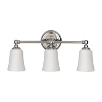 Feiss VS12603-PN Huguenot Lake 3 Light 21 inch Polished Nickel Vanity Strip Wall Light in Opal Etched Glass thumb