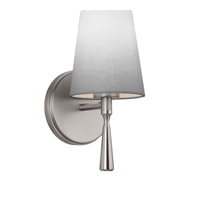 Feiss WB1743SN Tori 1 Light 5 inch Satin Nickel Wall Sconce Wall Light in Grey Ombre Linen thumb