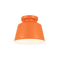 Feiss Freemont 1 Light Outdoor Lantern Flushmount in Hi Gloss Orange OL15013SHOG OL15013SHOG.jpg thumb