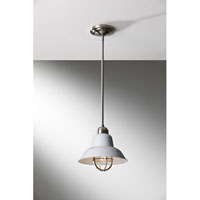 Feiss P1239BS/GW Urban Renewal 1 Light 10 inch Brushed Steel and Glossy White Mini Pendant Ceiling Light thumb