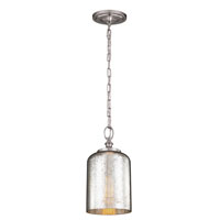 Feiss P1320BS Hounslow 1 Light 7 inch Brushed Steel Pendant Ceiling Light Silver Mercury Plating Glass P1320BS.jpg thumb