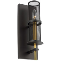 Feiss WB1886ORB/BBS Palmyra 5 inch Oiled Rubbed Bronze and Burnished Brass Wall Bath Fixture Wall Light photo thumbnail