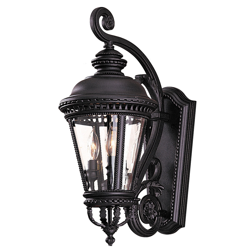 Feiss OL1901BK Castle 3 Light 23 inch Black Outdoor Wall Sconce | eBay