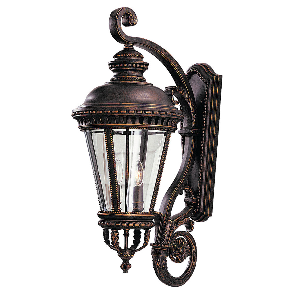 Feiss OL1904GBZ Castle 4 Light 32 inch Grecian Bronze Outdoor Wall