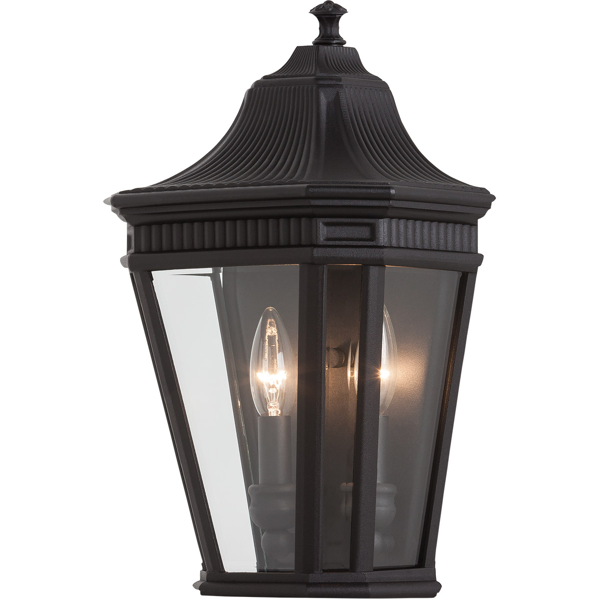 Cotswold Lane 2 Light 16 inch Black Outdoor Wall Sconce