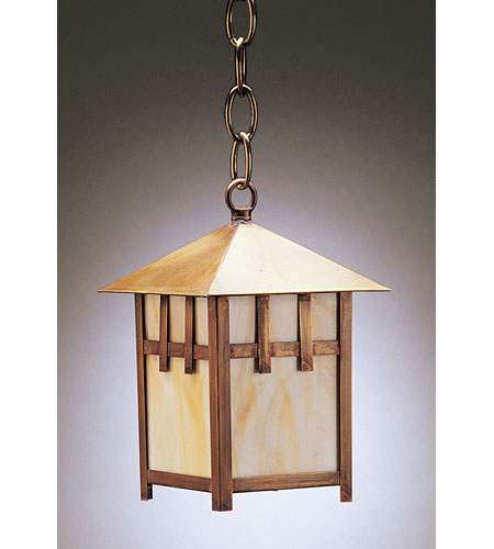 Northeast Lantern 1712-RC-MED-CSG Lodge 1 Light 6 inch Raw Copper Hanging Lantern Ceiling Light in Clear Seedy Glass photo
