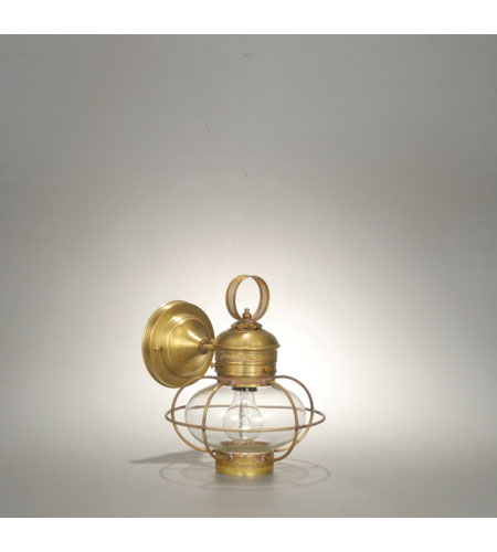Northeast Lantern 2525G-DB-MED-CSG-NS Onion 1 Light 13 inch Dark Brass Outdoor Wall Lantern in Clear Seedy Glass photo