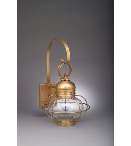 Northeast Lantern 2531G-DAB-MED-CSG Onion 1 Light 19 inch Dark Antique Brass Outdoor Wall Lantern in Clear Seedy Glass photo