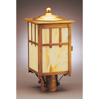 Northeast Lantern 1533-DAB-MED-CSG Lodge 1 Light 15 inch Dark Antique Brass Post Lantern in Clear Seedy Glass photo thumbnail