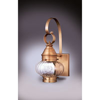 Northeast Lantern 2021-RC-MED-CSG Onion 1 Light 16 inch Raw Copper Outdoor Wall Lantern in Clear Seedy Glass photo thumbnail