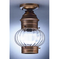 Northeast Lantern 2034-AB-MED-FST Onion 1 Light 8 inch Antique Brass Flush Mount Ceiling Light in Frosted Glass photo thumbnail
