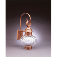 Northeast Lantern 2041-RC-MED-OPT Onion 1 Light 21 inch Raw Copper Outdoor Wall Lantern in Optic Glass photo thumbnail