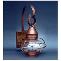 Northeast Lantern 2521-DAB-MED-CLR Onion 1 Light 16 inch Dark Antique Brass Outdoor Wall Lantern in Clear Glass Scroll photo thumbnail