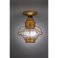Northeast Lantern 2524-RC-MED-OPTCSG Onion 1 Light 9 inch Raw Copper Flush Mount Ceiling Light in Optic Seedy Glass photo thumbnail