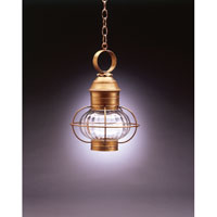 Northeast Lantern 2532-AC-MED-OPTCSG Onion 1 Light 11 inch Antique Copper Hanging Lantern Ceiling Light in Optic Seedy Glass photo thumbnail