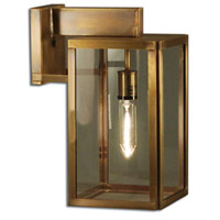 Northeast Lantern 7517-AC-MED-CLR Midtown 1 Light 15 inch Antique Copper Outdoor Wall Lantern in Clear Glass, Medium photo thumbnail