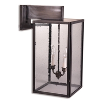 Northeast Lantern 7537-AC-MED-CLR Midtown 1 Light 22 inch Antique Copper Outdoor Wall Lantern in Clear Glass, Medium photo thumbnail