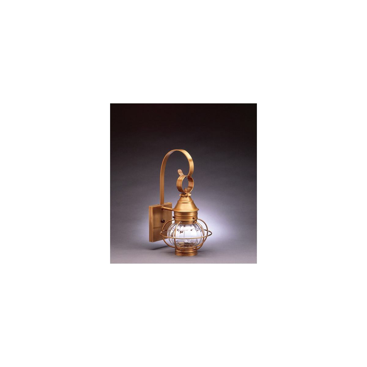 Northeast Lantern Outdoor Wall Light â Antique Brass Caged Onion Design with Optic Glass & Medium Base Socket