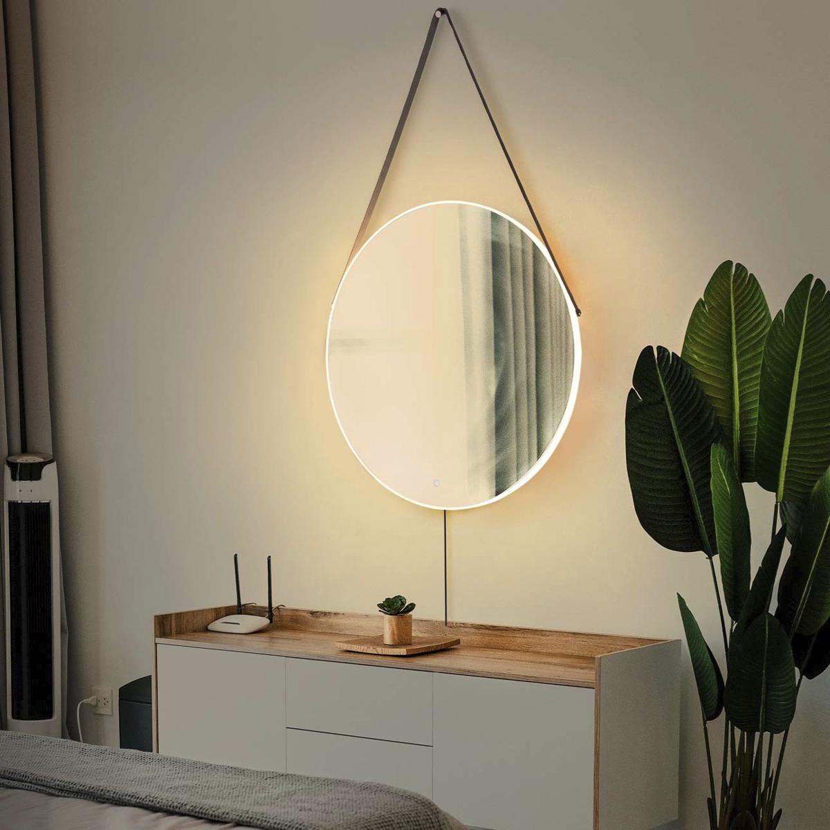 Nova of California 4111269CH Aurora 36 X 36 inch Chrome LED Wall Mirror