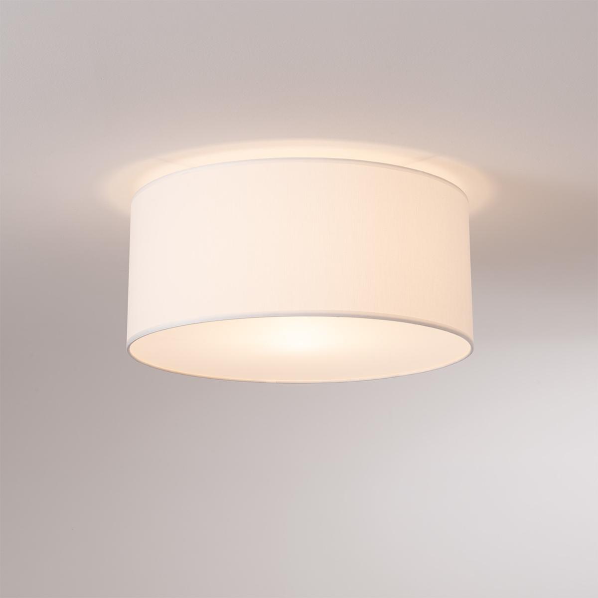 2120842WH 7.5 in. Stretch Flush Mount Ceiling Light with Satin Nickel Steel Body - Steel Base