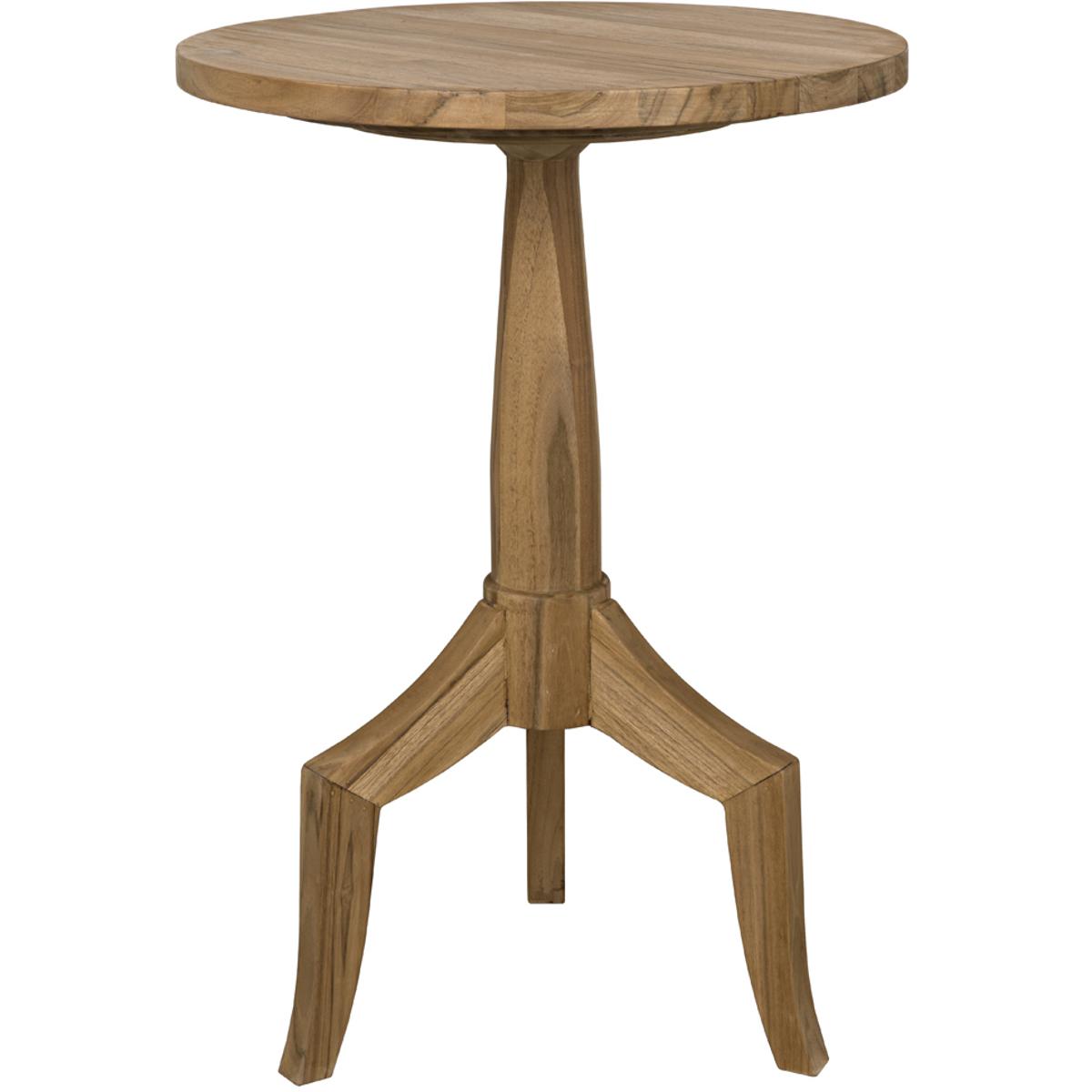 Noir AF28 Atomic Teak 29 X 20 inch Clear Coat SemiGloss Accent Table
