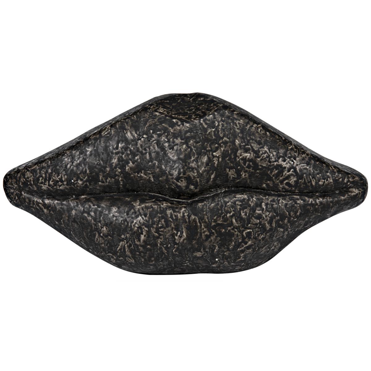 Noir AR251BF Lips Black Fiber Cement Statue