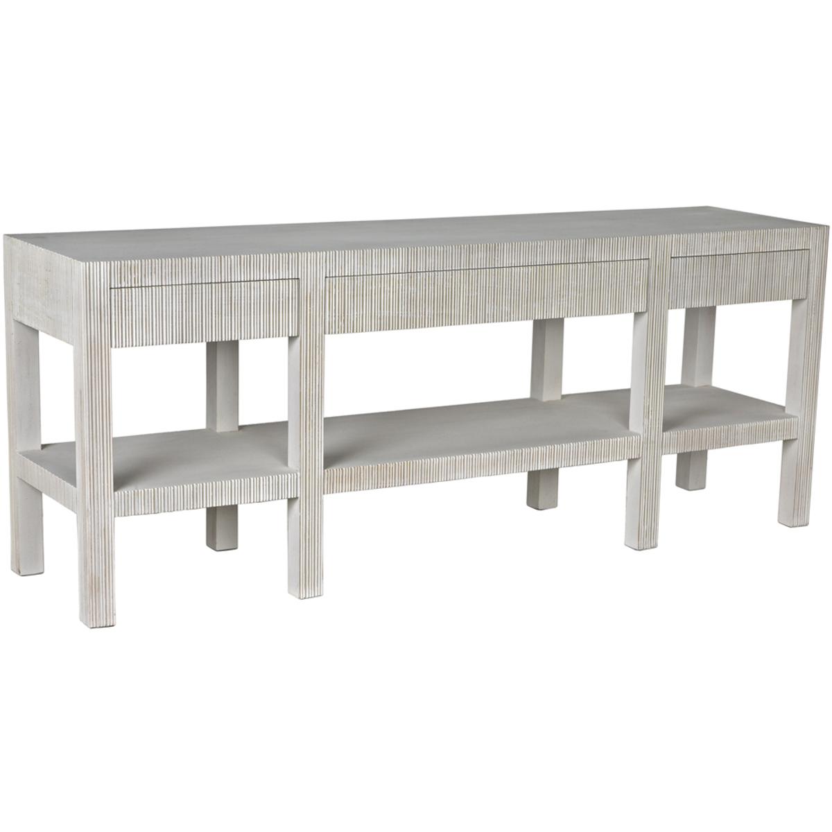 Noir GCON272WH Conrad 81 X 20 inch White Wash Console