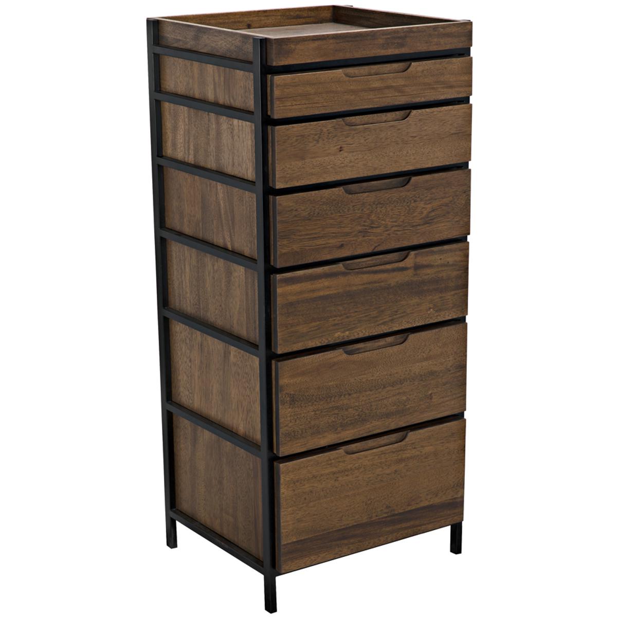 Noir GCON414DW Seoul 26 X 24 inch Dark Walnut Consoles, Tallboy
