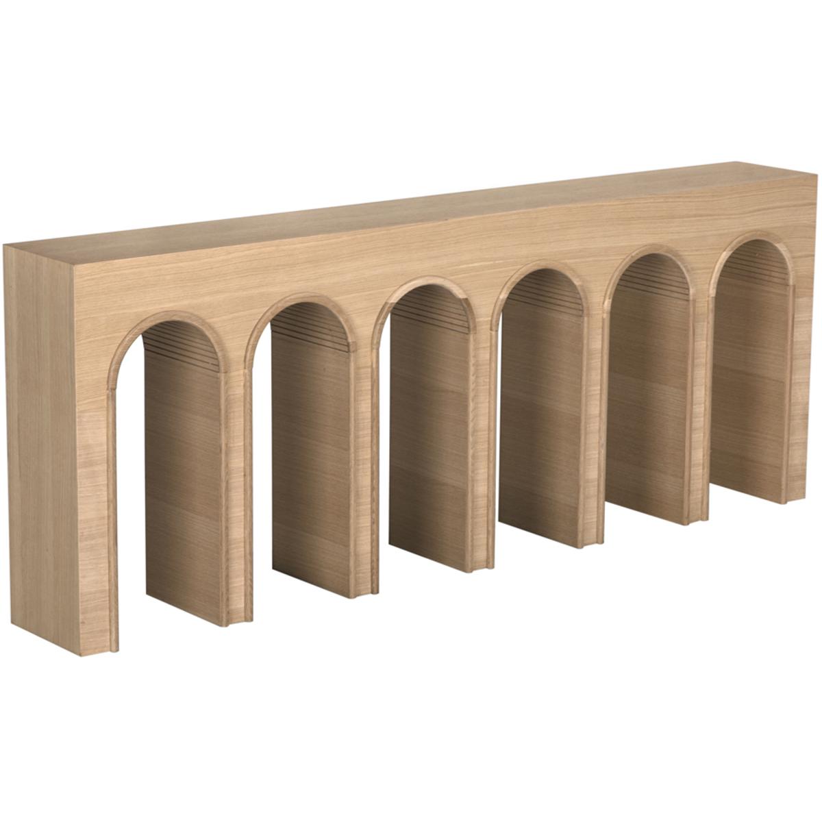 Noir GCON427WO-XL Enzo 83 X 12 inch White Oak Console, Extra Large