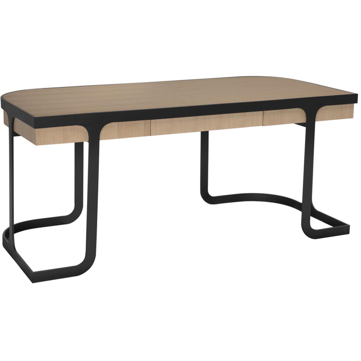 Noir GDES207WO Hamilton 68 X 30 inch White Oak Desk