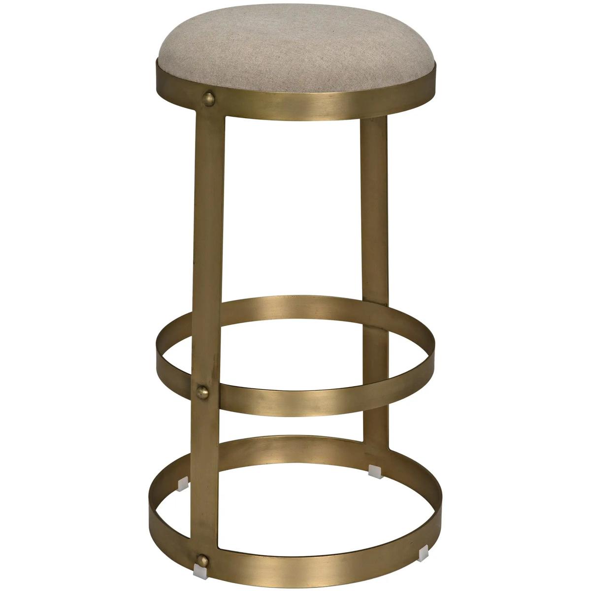 Noir GSTOOL118MBL Dior 31 inch Antique Brass Bar Stool