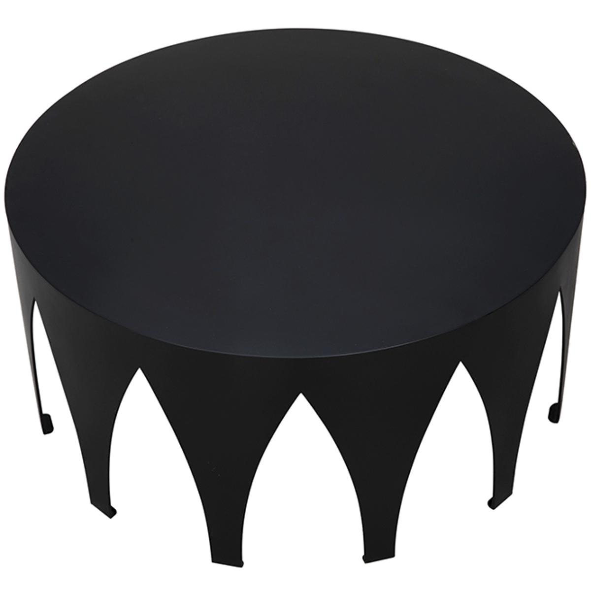 Noir GTAB1069MTB Morocco 36 X 36 inch Matte Black Coffee Table