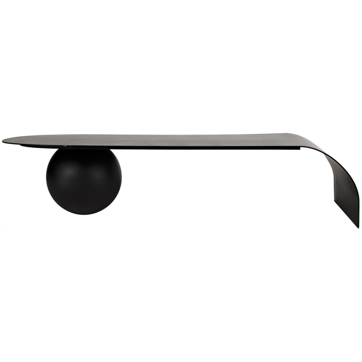 Noir GTAB1091MTB Rosario 72 X 32 inch Matte Black Coffee Table