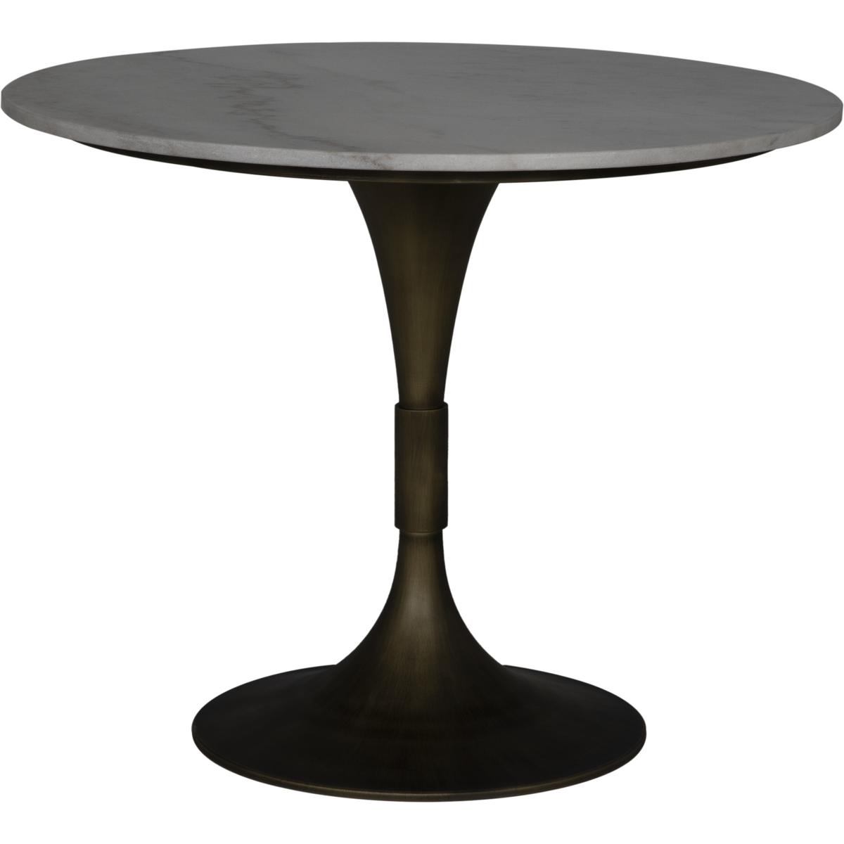 Noir GTAB598AB36 Jamna 36 X 36 inch Aged Brass Dining Table