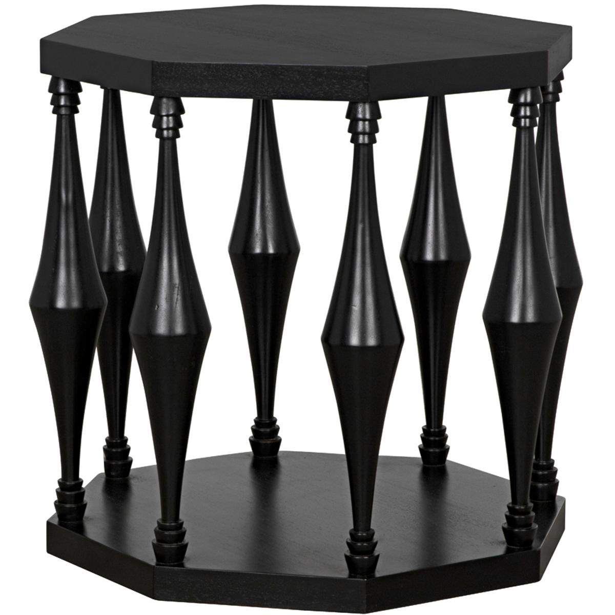 Noir GTAB964HB Marceo 26 X 26 inch Hand Rubbed Black Side Table