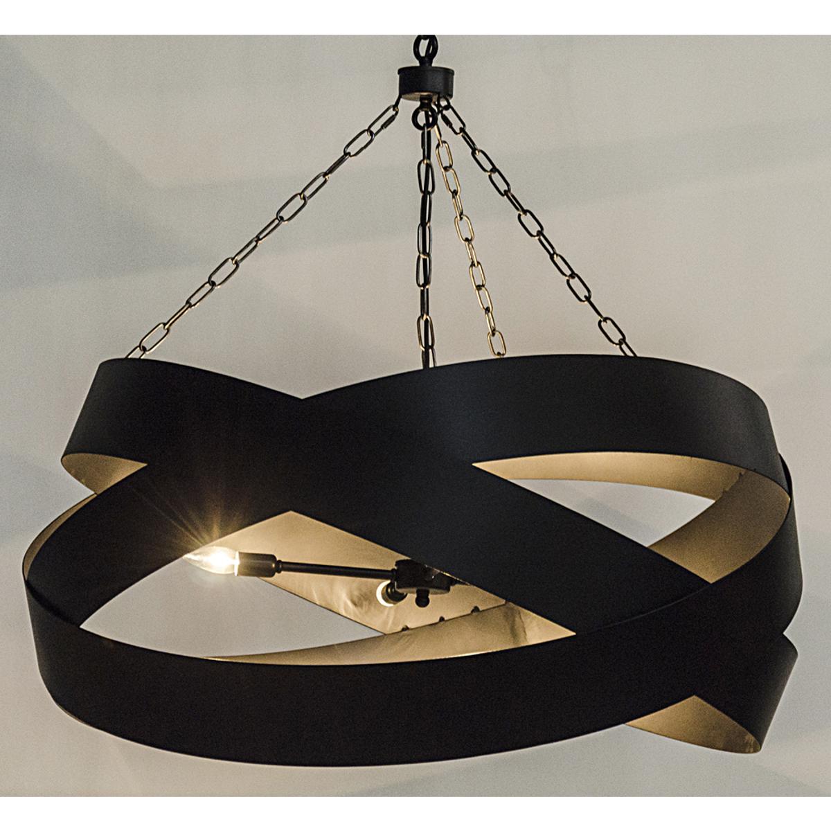 Noir LAMP517MTB Orion 4 Light 38 inch Matte Black Pendant Ceiling Light