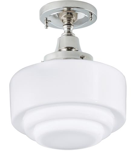 Norwell 5361F-PN-ST Schoolhouse 1 Light 10 inch Polished Nickel Indoor ...