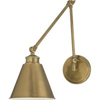 Norwell Lighting 8475-AG-MS Aidan 1 Light 8 inch Aged Brass Wall Sconce Wall Light, Moveable