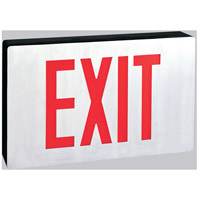 Nora Lighting NX-606-LED/R Die-Cast 2 inch Aluminum / Red LED Exit Sign Ceiling Light in Single-Faced, with Battery Backup, Single-Faced, Black Housing photo thumbnail