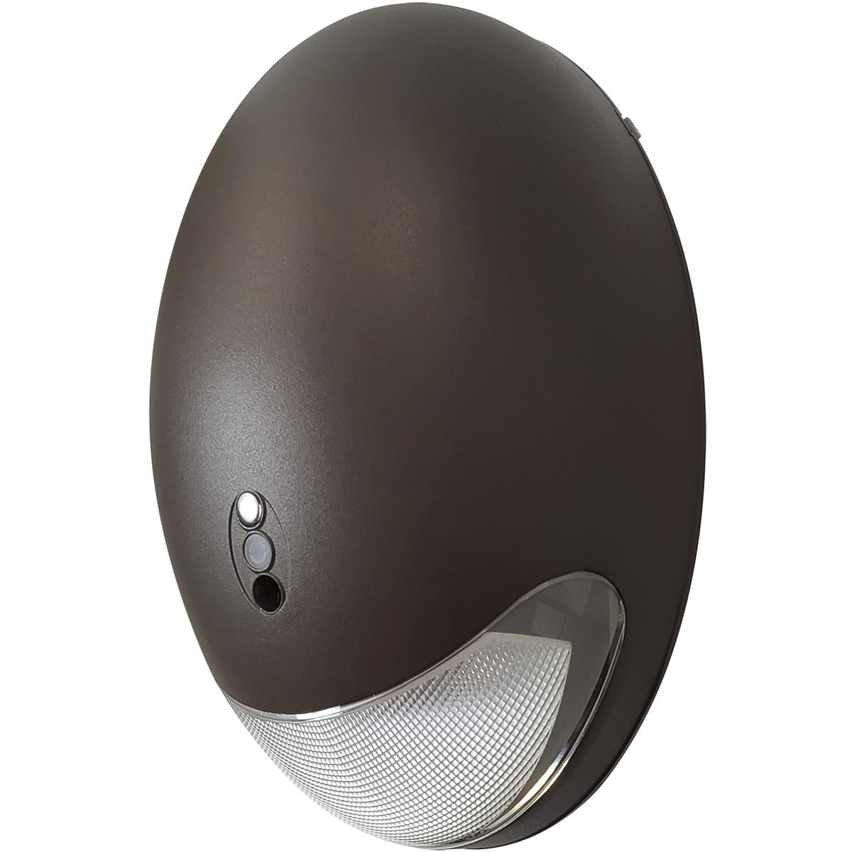 Nora Lighting NE-921LEDBZCC 120-277V Outdoor Low Profile Die-Cast LED Selectable CCT Emergency Light with Photosensor, Bronze