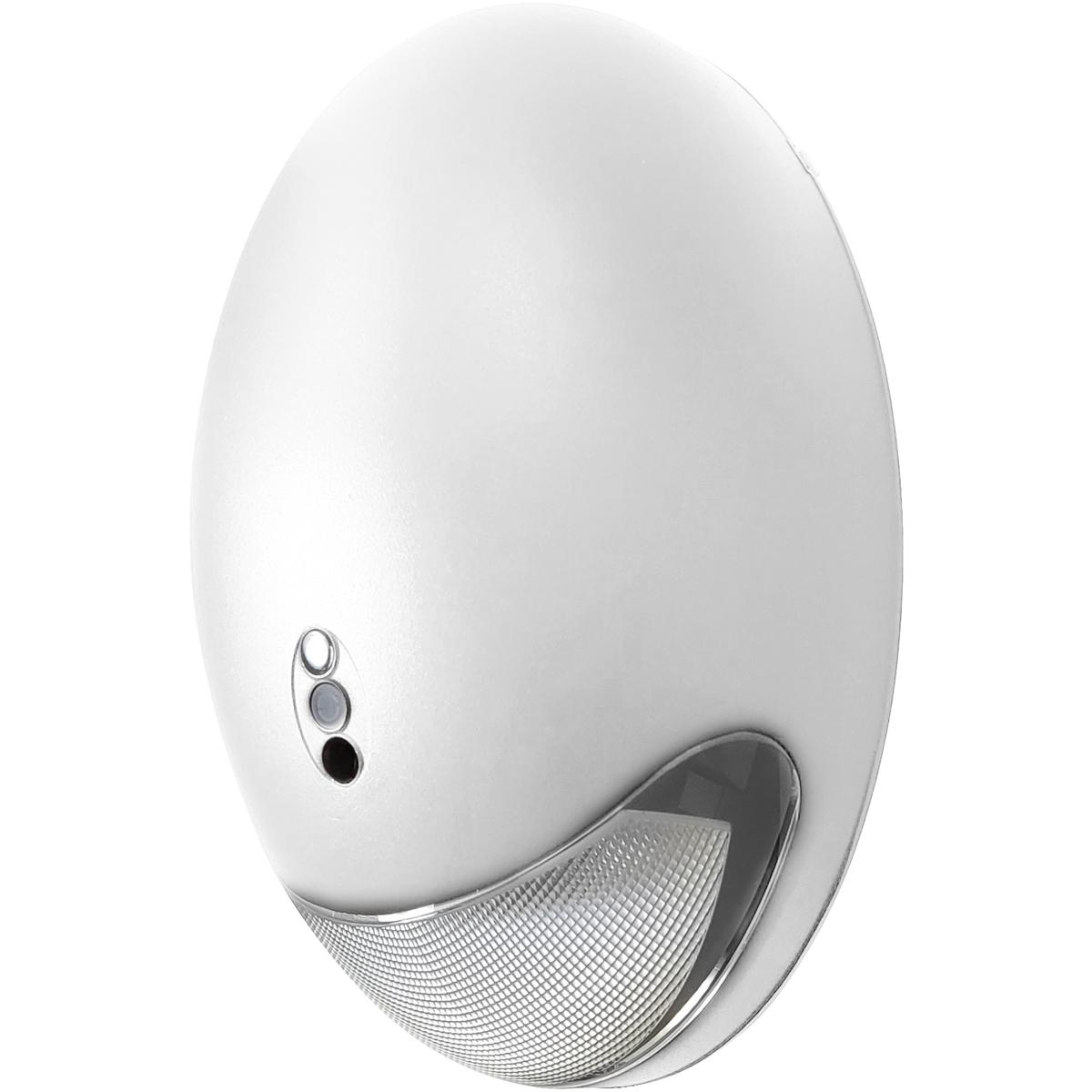 Nora Lighting NE-921LEDWCC 120-277V Outdoor Low Profile Die-Cast LED Selectable CCT Emergency Light with Photosensor, White